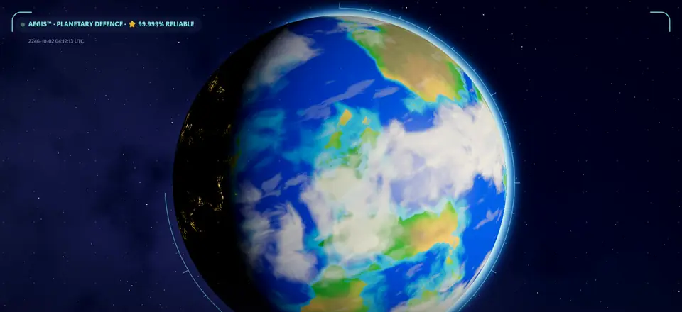 Earth from orbit in 2246, when it was still a spa.